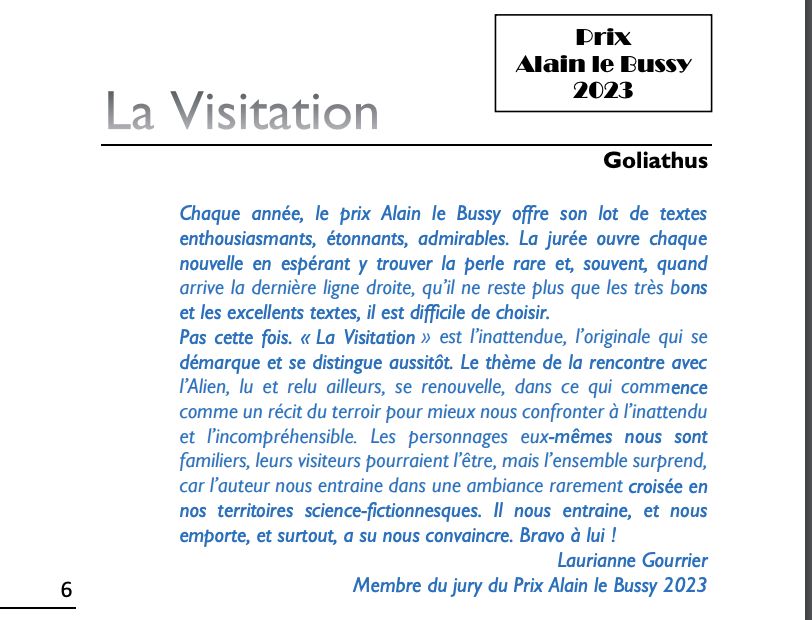 "La visitation"
